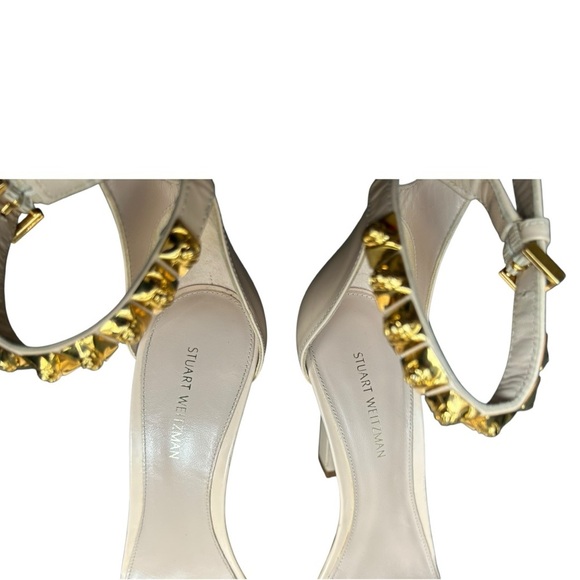 STUART WEITZMAN Blush Pink Rosist 100 Stud Open Toe Ankle Strap Sandal Size 36 - Picture 5 of 12